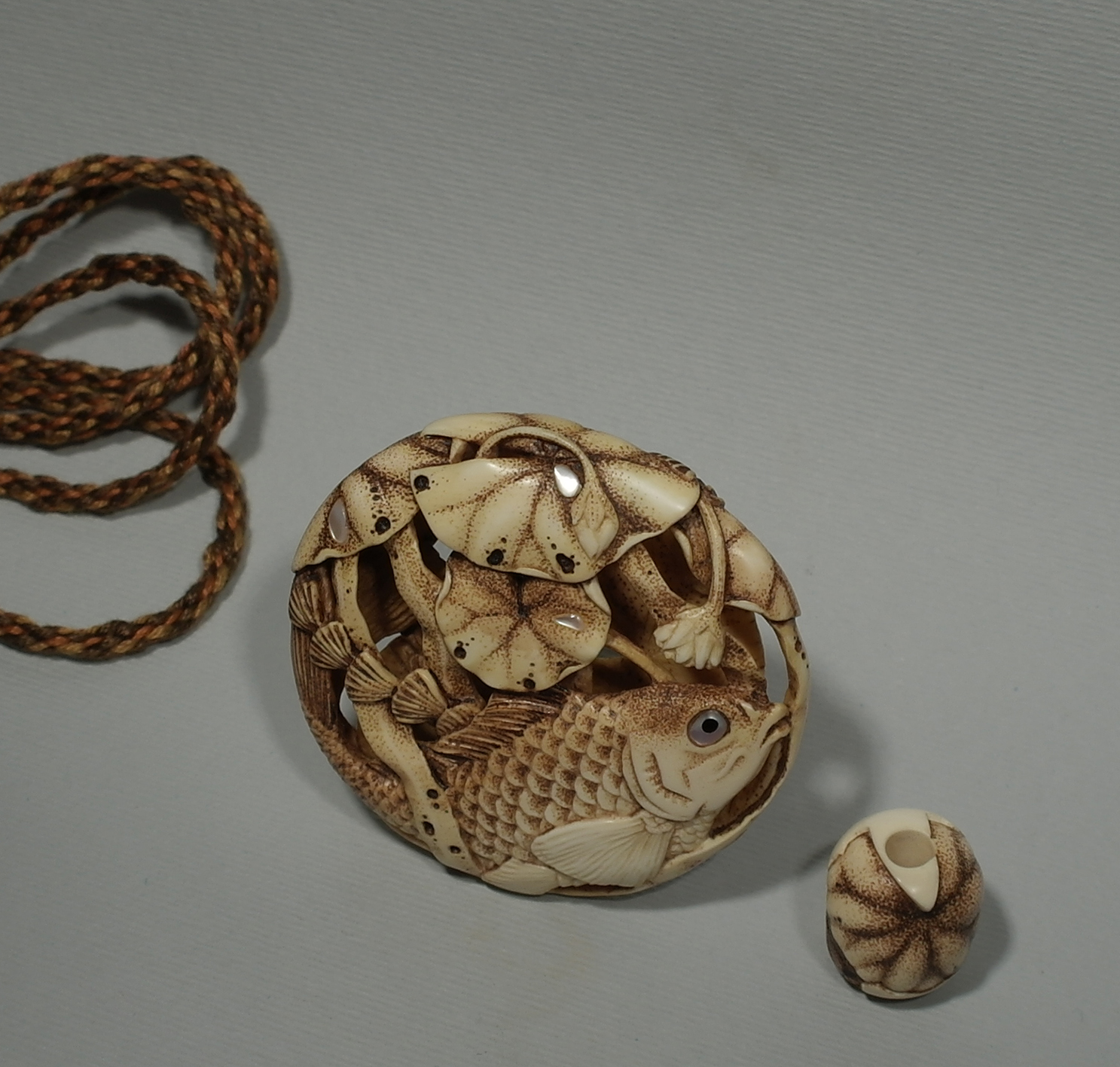 Carp under the lotus leaves 4